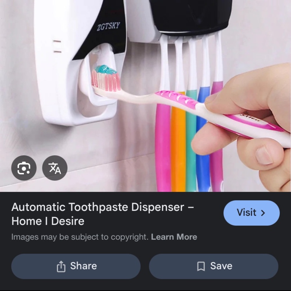 Automatic toothpase dispenser wall mounted.